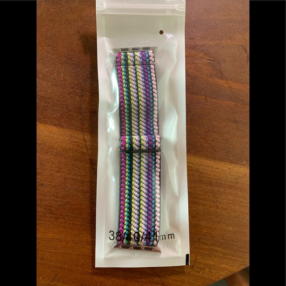 Two (2) Apple Watch bands 38/40mm nwt leopard, rainbow, adjustable. - Picture 2 of 2